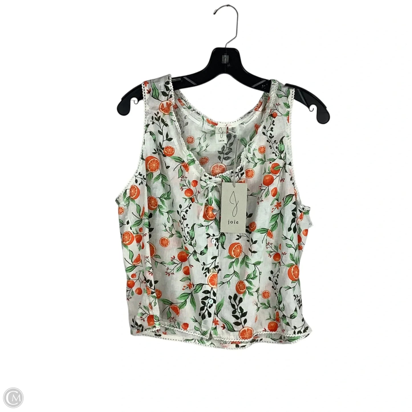 Top Sleeveless By Joie In Orange, Size: L