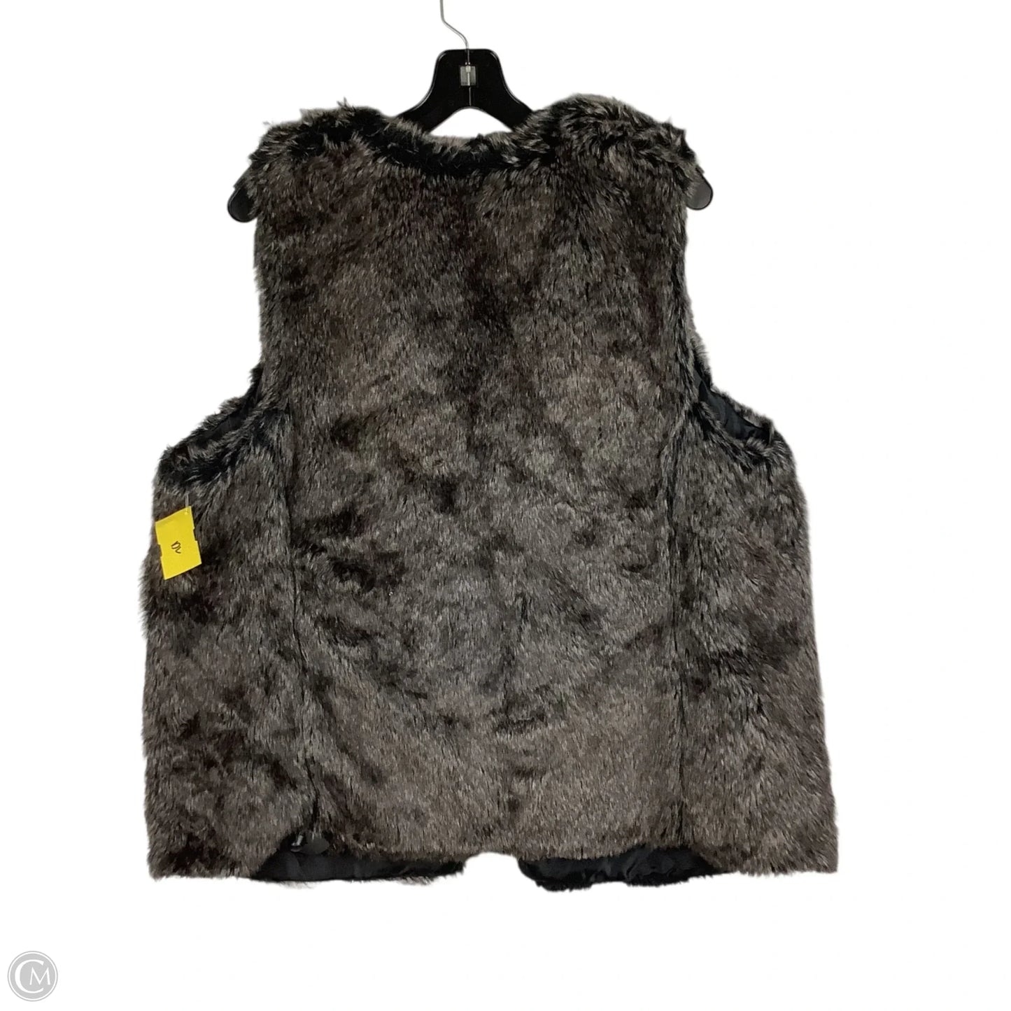 Vest Faux Fur & Sherpa By Ava & Viv In Black, Size: 1x