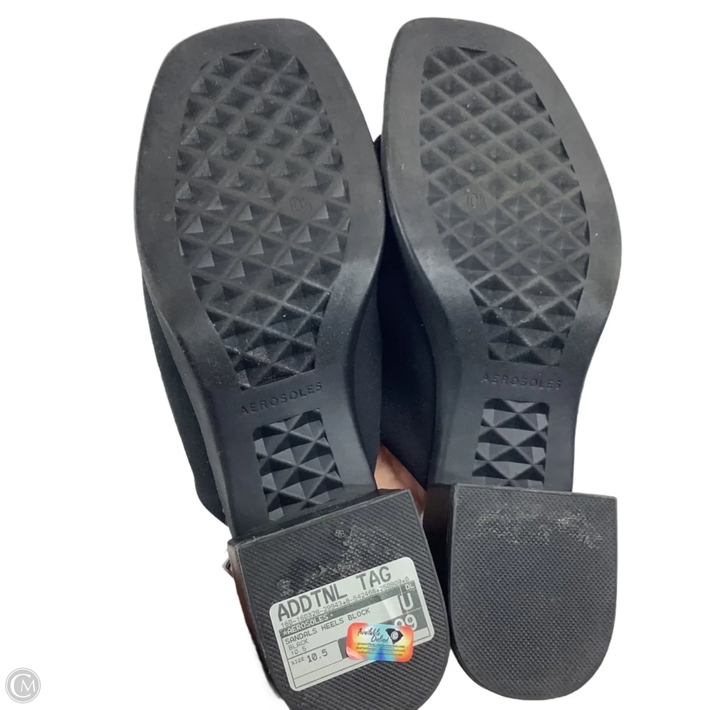 Sandals Heels Block By Aerosoles In Black, Size: 10.5