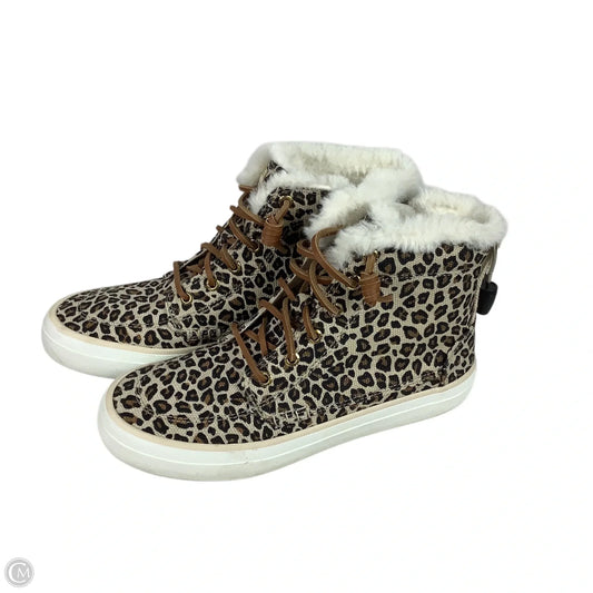Boots Ankle Flats By Sperry In Animal Print, Size: 6
