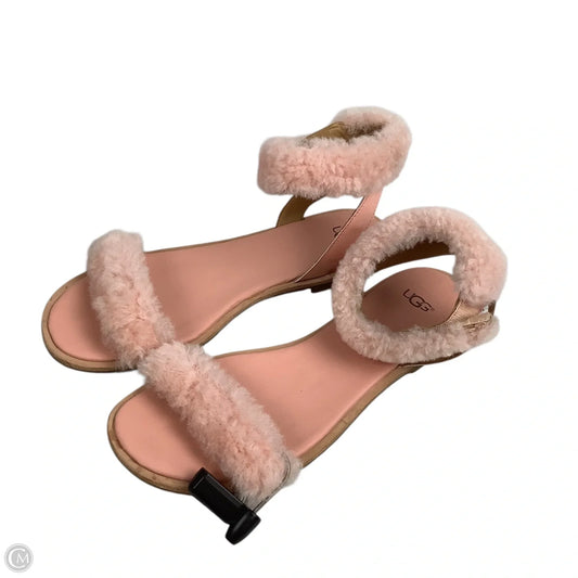 Sandals Designer By Ugg In Pink, Size: 9