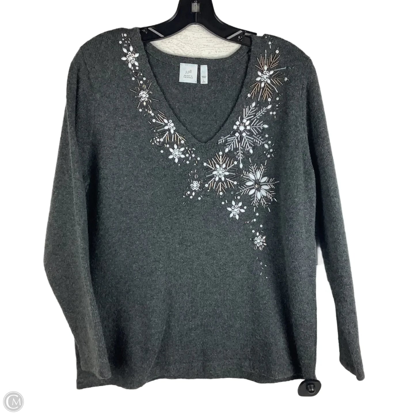 Sweater By J. Jill In Grey, Size: L