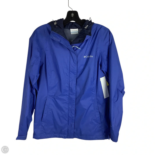 Jacket Windbreaker By Columbia In Blue, Size: Xs