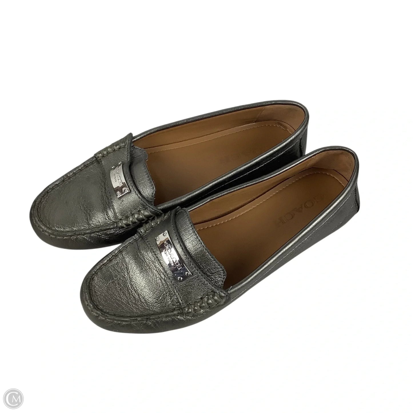 Shoes Designer By Coach In Silver, Size: 7.5
