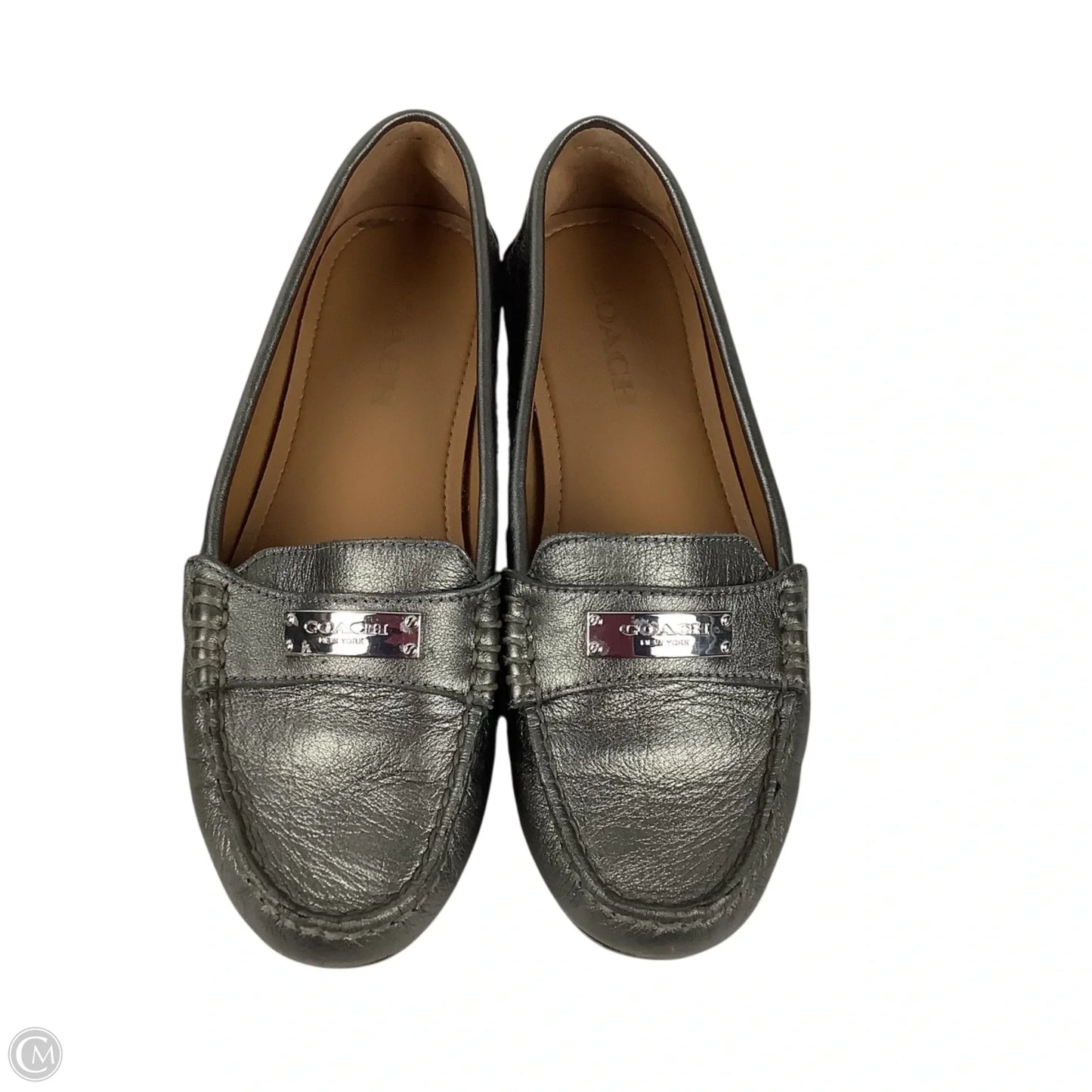 Shoes Designer By Coach In Silver, Size: 7.5