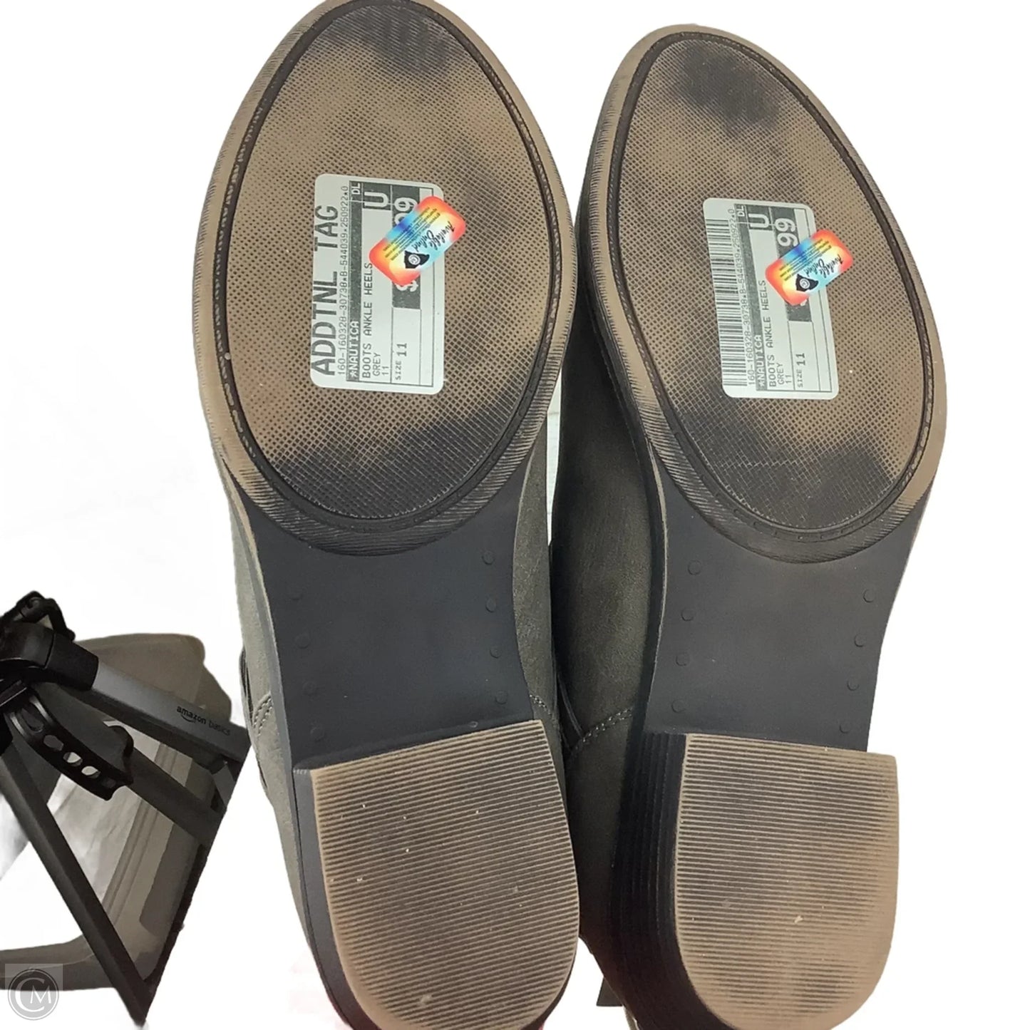 Boots Ankle Heels By Nautica In Grey, Size: 11