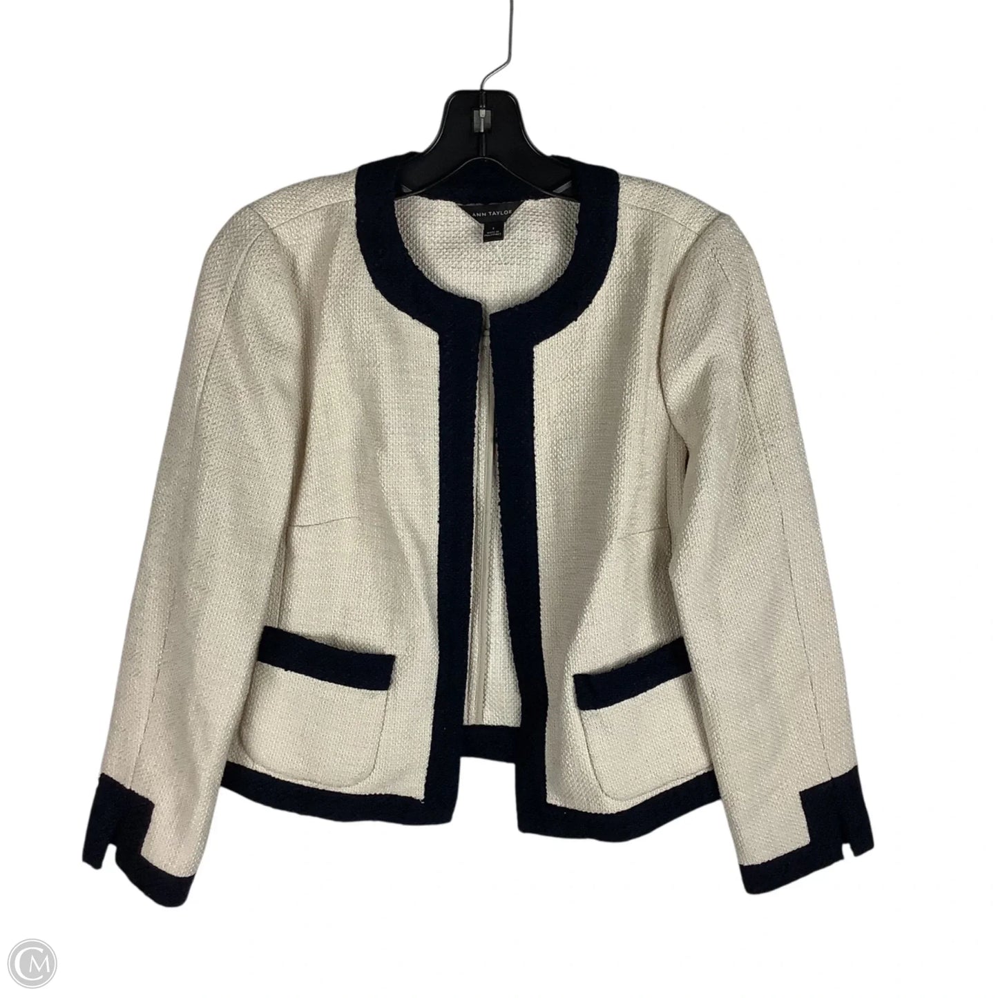 Blazer By Ann Taylor In Cream, Size: S
