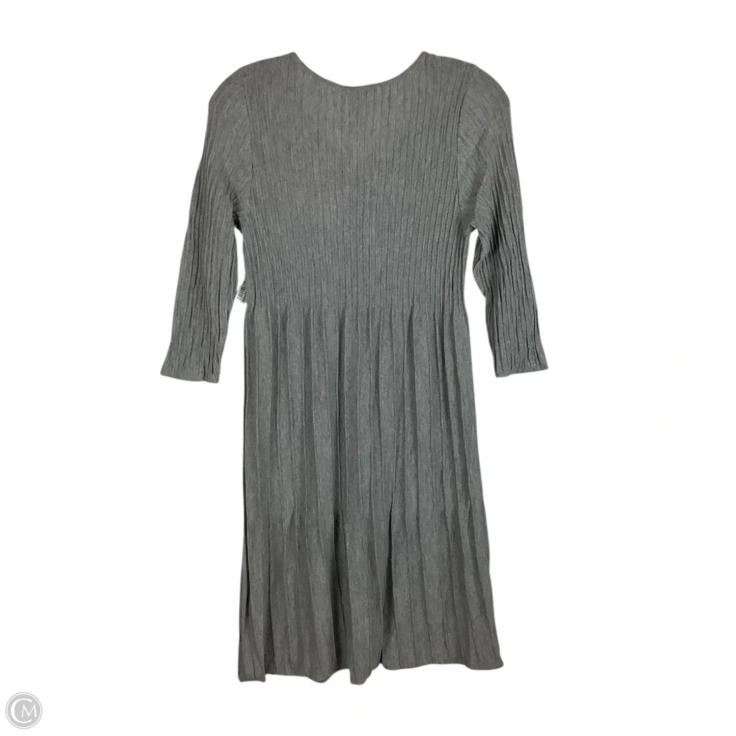 Dress Casual Midi By Eileen Fisher In Grey, Size: M Petite