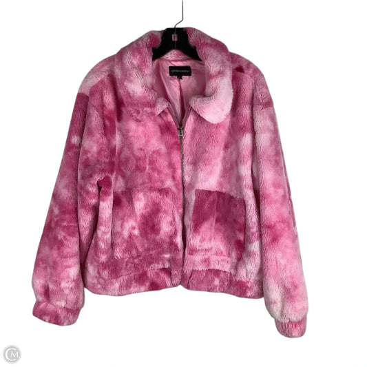 Jacket Faux Fur & Sherpa By Cotton Candy In Pink, Size: L