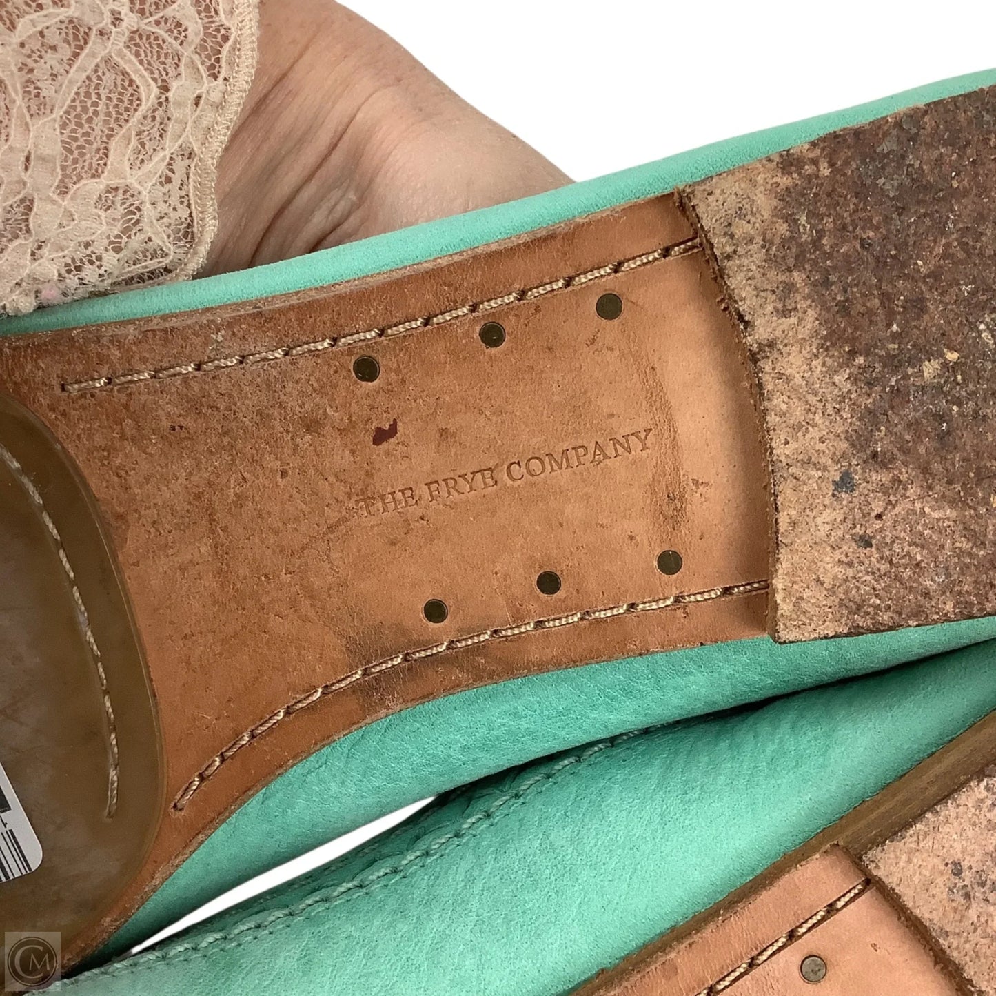 Shoes Designer By Frye In Teal, Size: 9.5