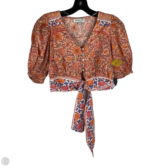 Top Short Sleeve By Rachel Zoe In Orange, Size: Xs