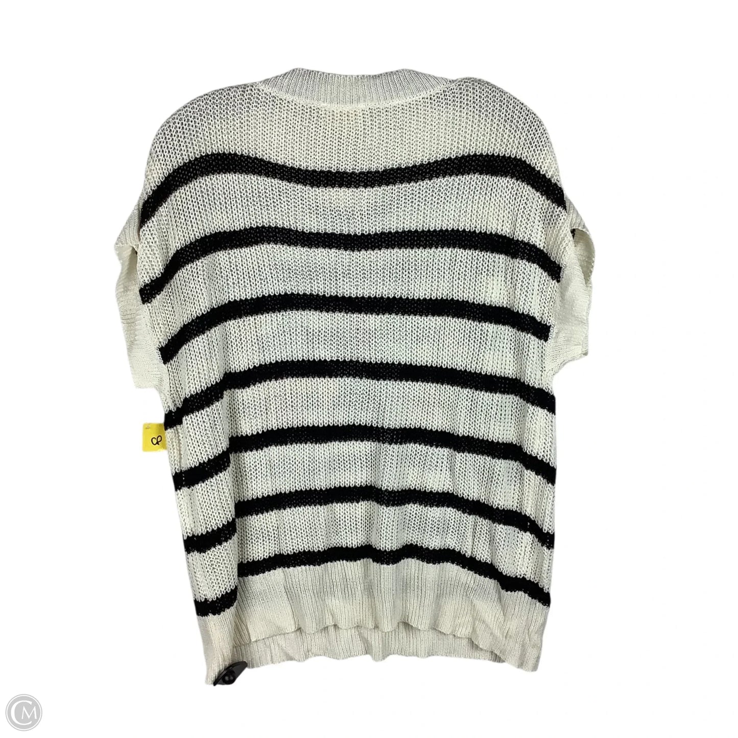 Sweater Short Sleeve By Bibi In Striped Pattern, Size: M