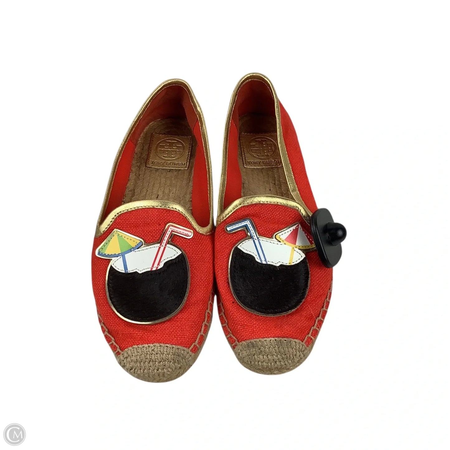 Shoes Designer By Tory Burch In Orange, Size: 6.5