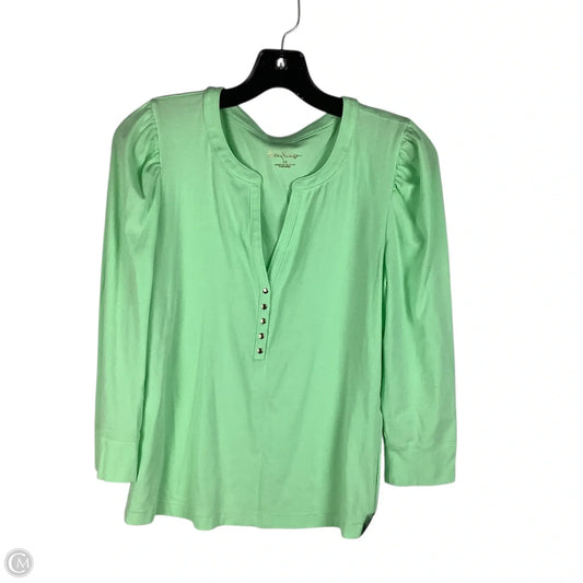 Top Long Sleeve Designer By Lilly Pulitzer In Green, Size: M