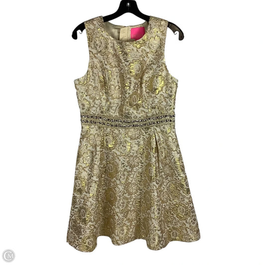 Dress Designer By Lilly Pulitzer In Gold, Size: 8
