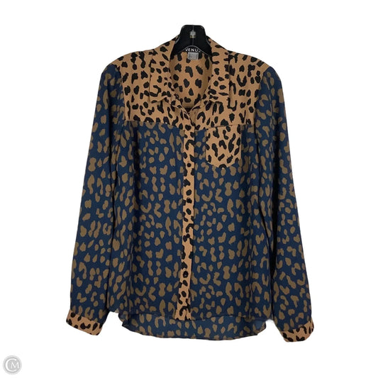 Top Long Sleeve By Venus In Animal Print, Size: 10