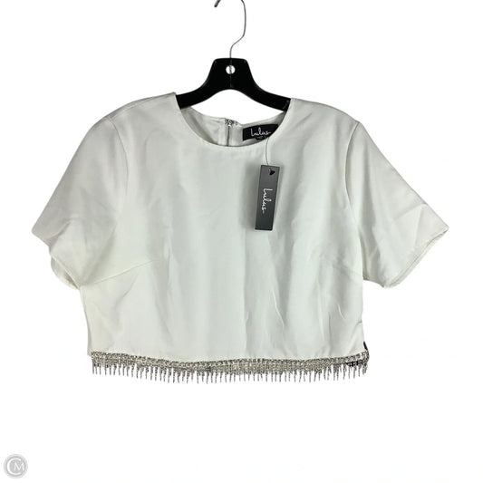 Top Short Sleeve By Lulus In White, Size: Xl