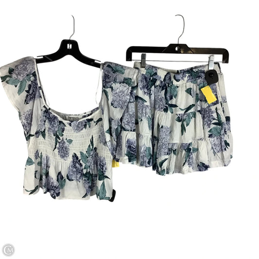 Skort Set 2pc By Impressions In Floral Print, Size: S