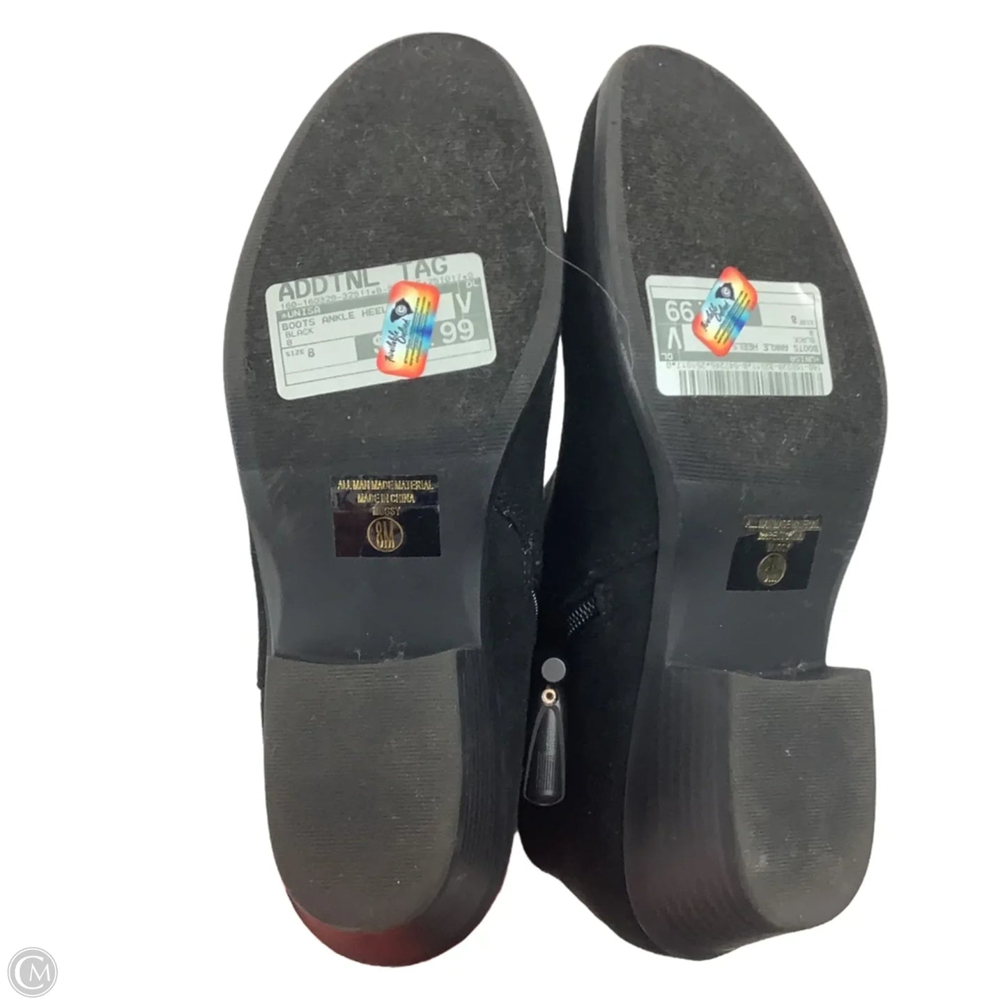 Boots Ankle Heels By Unisa In Black, Size: 8