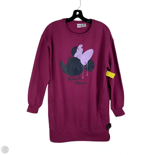 Sweatshirt Crewneck By Disney In Purple, Size: S