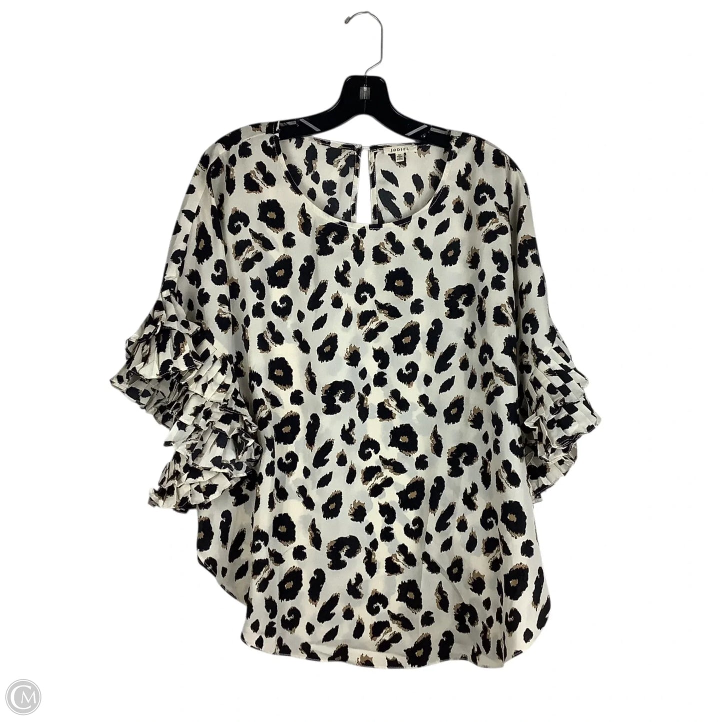 Top Short Sleeve By Jodifl In Animal Print, Size: M