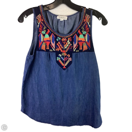 Top Sleeveless By Thml In Navy, Size: S