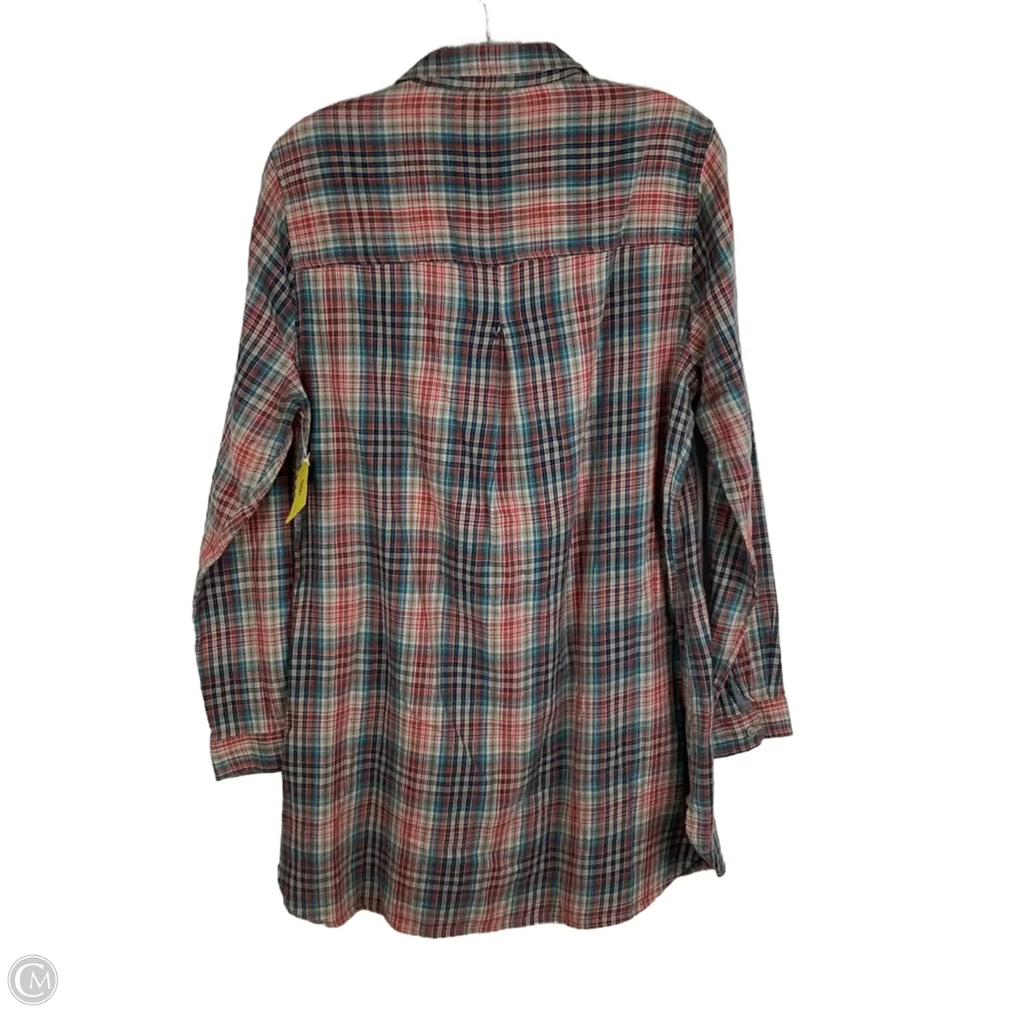 Top Long Sleeve By Toad & Co In Plaid Pattern, Size: L