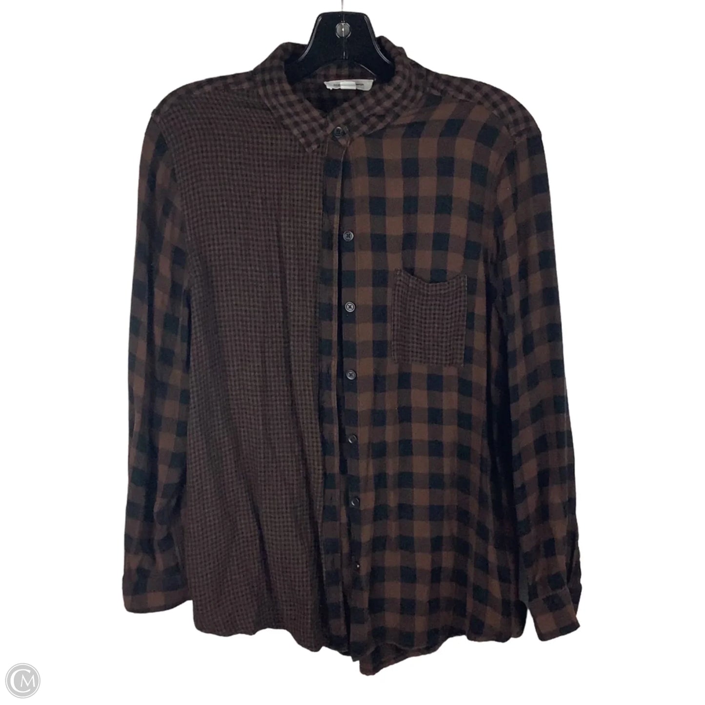Top Long Sleeve By Beachlunchlounge In Brown, Size: L