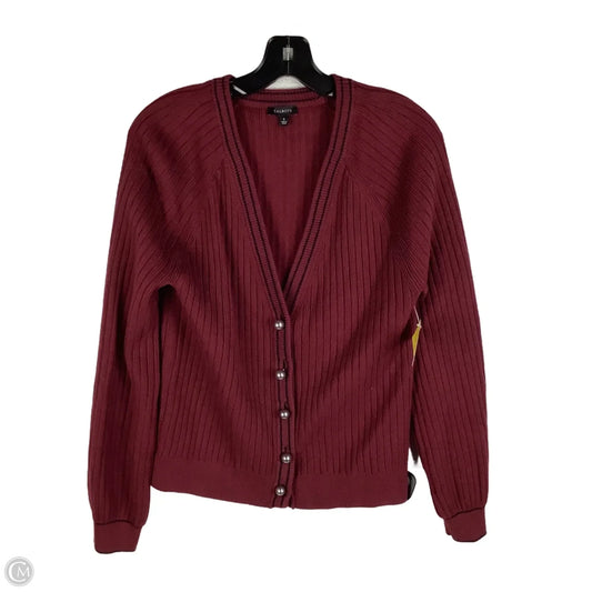 Sweater Cardigan By Talbots In Red, Size: S