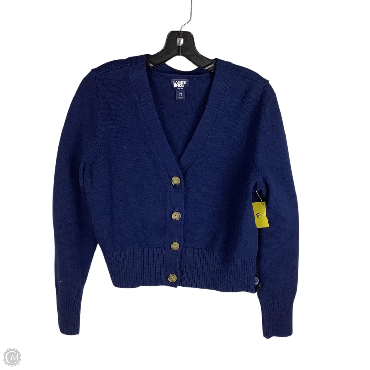 Sweater Cardigan By Lands End In Navy, Size: M