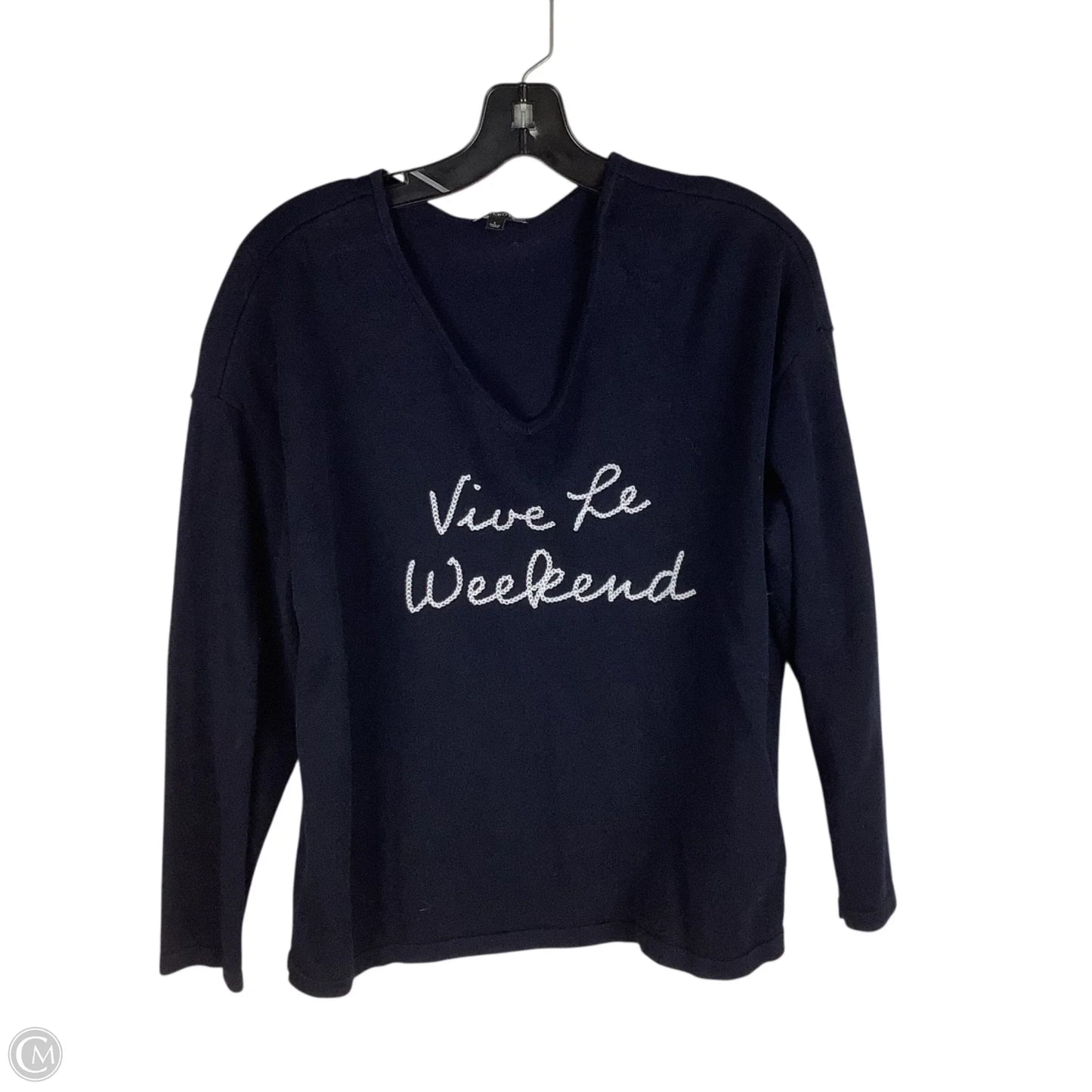 Sweater By Talbots In Navy, Size: L