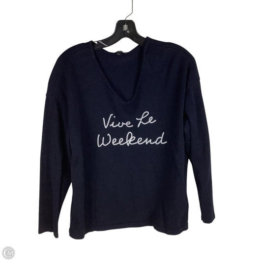 Sweater By Talbots In Navy, Size: L