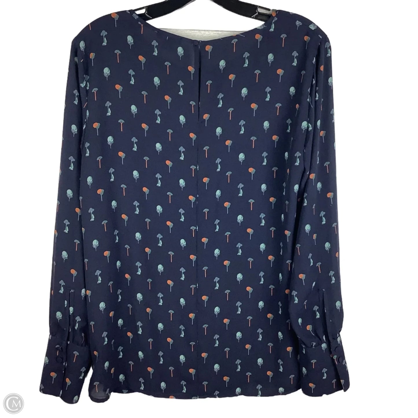 Top Long Sleeve By Ann Taylor In Navy, Size: S