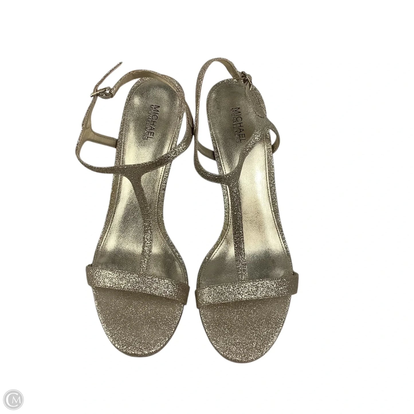 Sandals Designer By Michael Kors In Gold, Size: 9