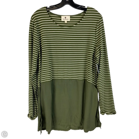 Top Long Sleeve By Betseys Boutique Shop In Green, Size: Xl