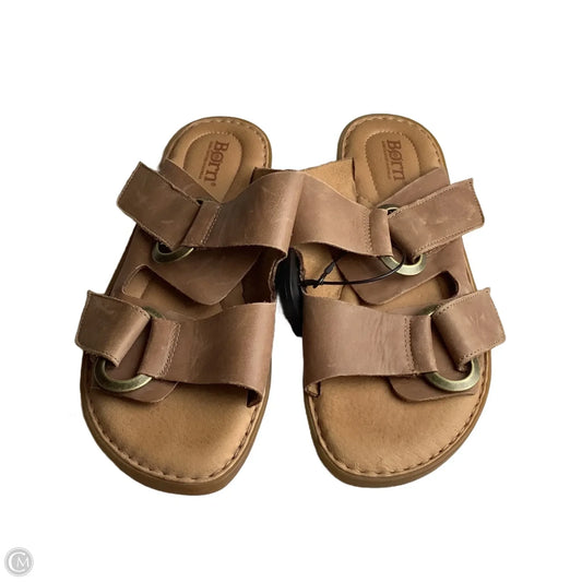 Sandals Flats By Born In Tan, Size: 8