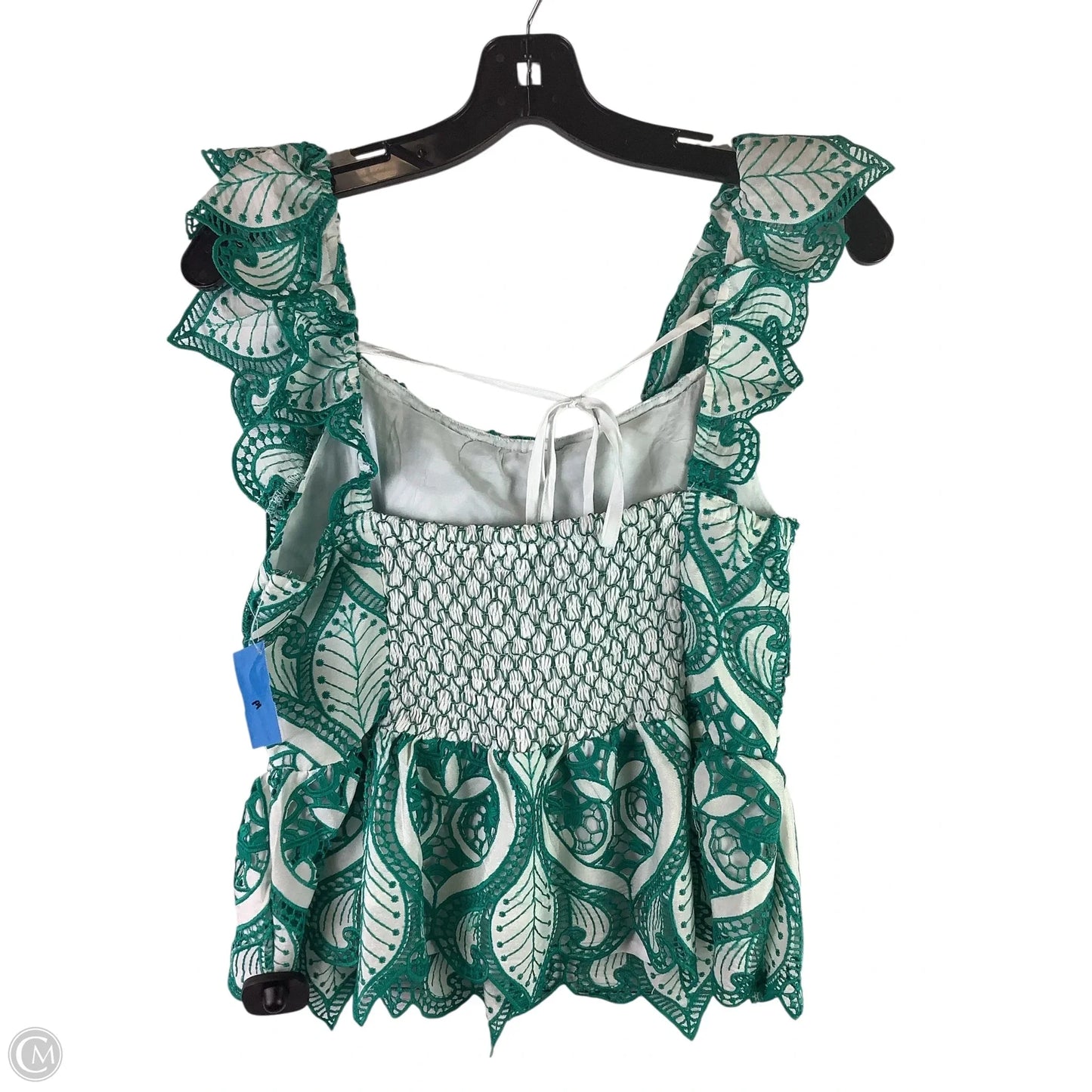 Top Sleeveless By Cmc In Green, Size: S