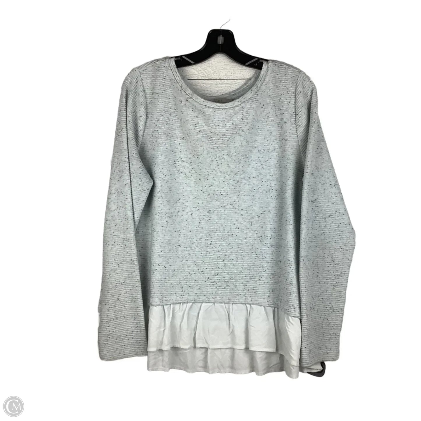 Sweater By Loft In Grey, Size: L