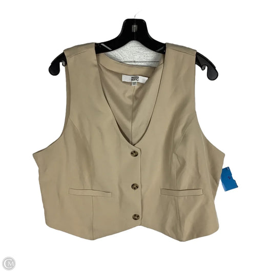 Vest Other By Madden Nyc In Tan, Size: 3x (XXXL)