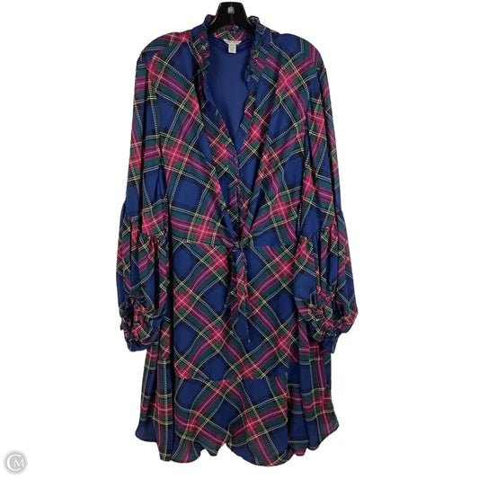 Dress Party Short By Cato In Plaid Pattern, Size: 4x (26/28)