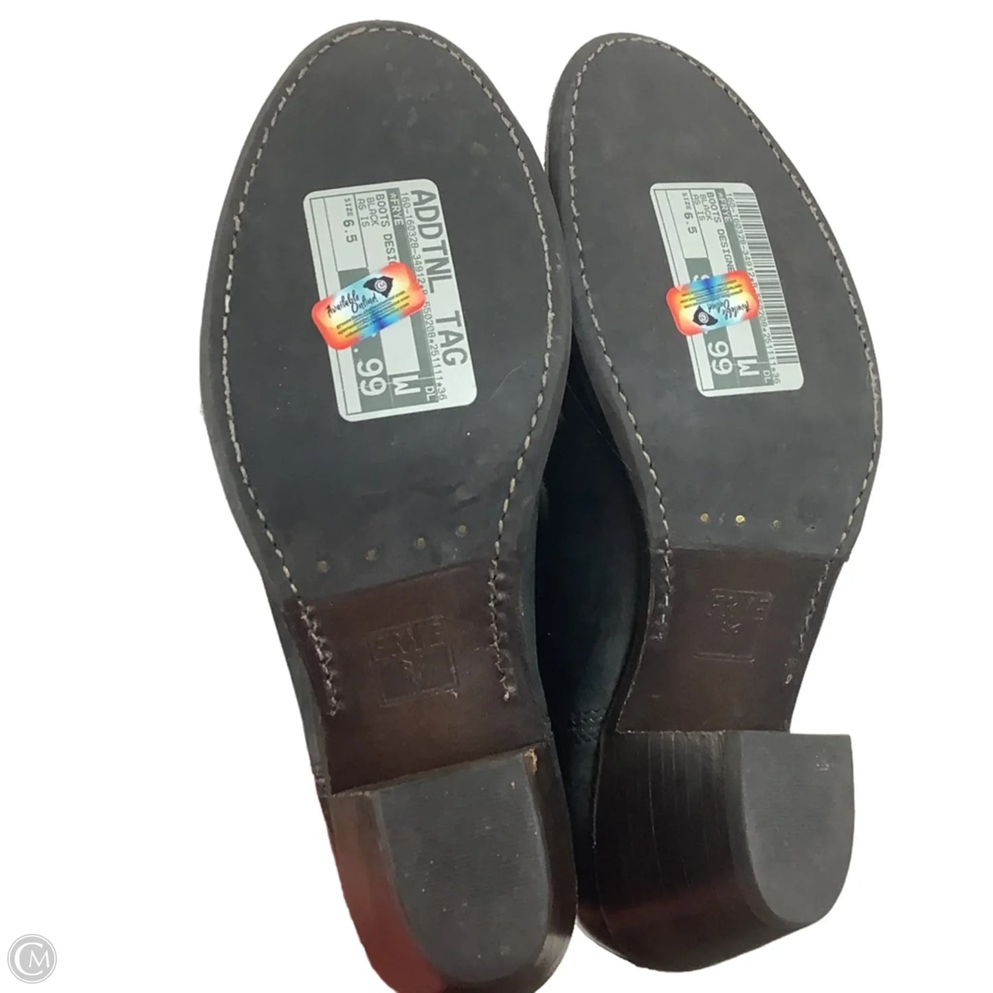 Boots Designer By Frye In Black, Size: 6.5