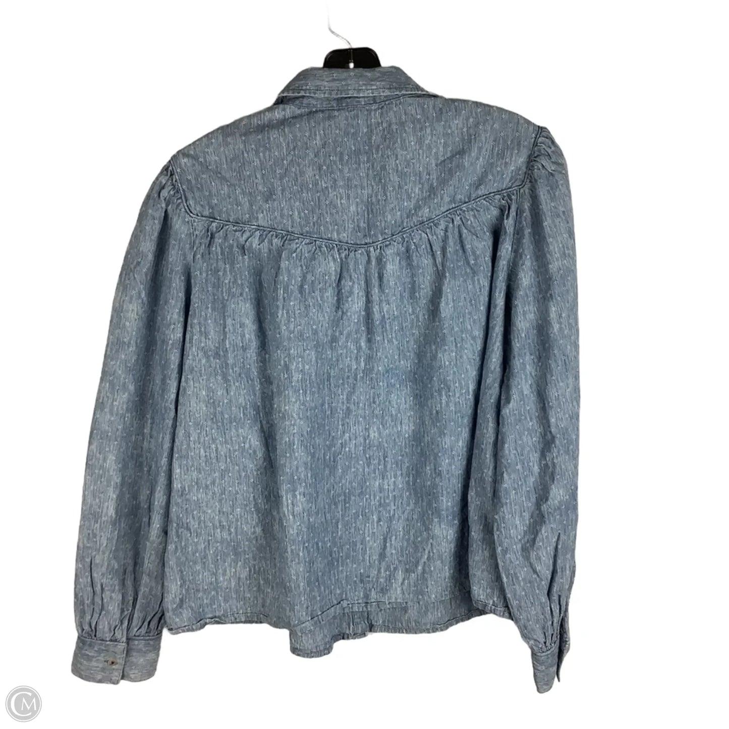 Top Long Sleeve By Wonderly In Blue Denim, Size: L