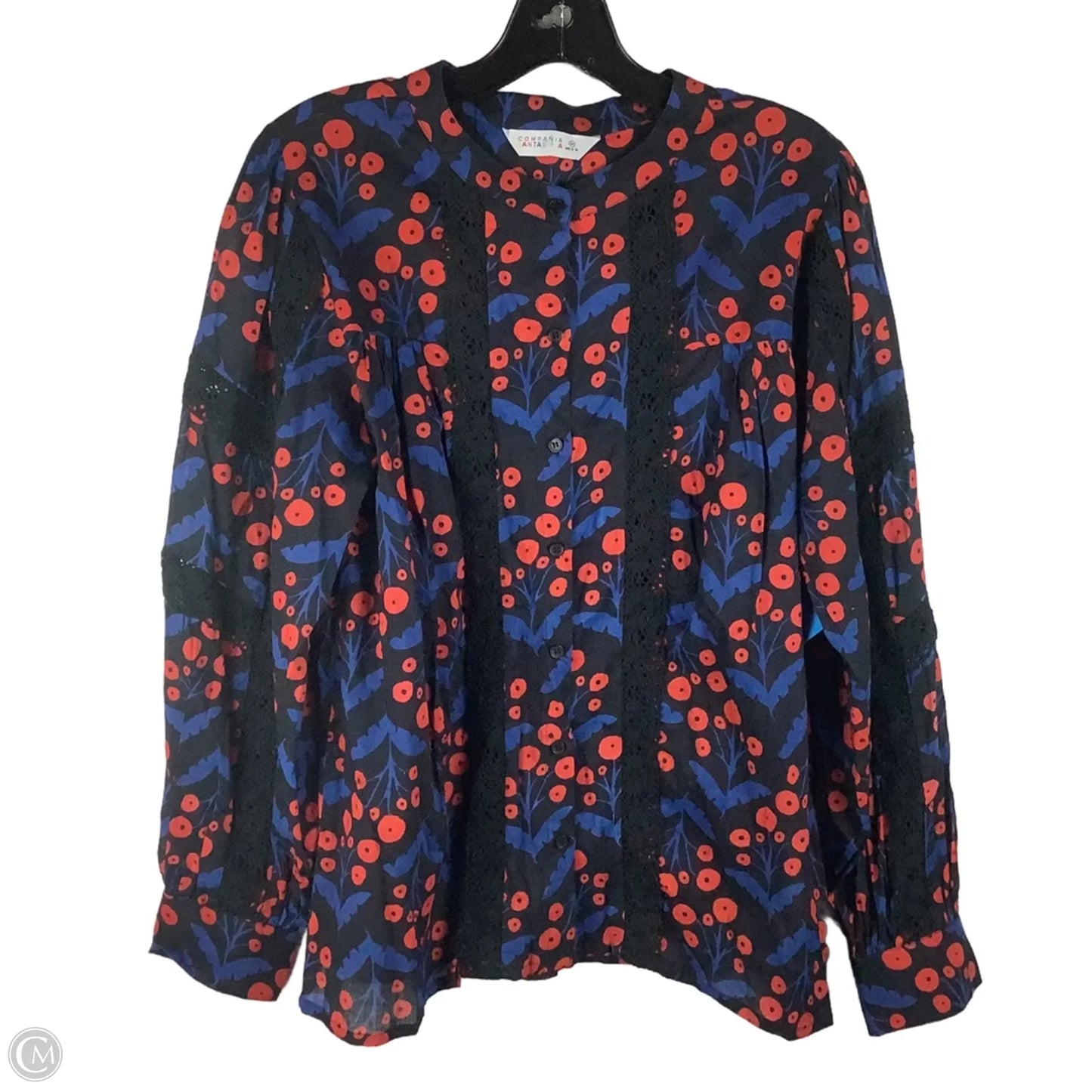 Top Long Sleeve By Cmc In Floral Print, Size: M