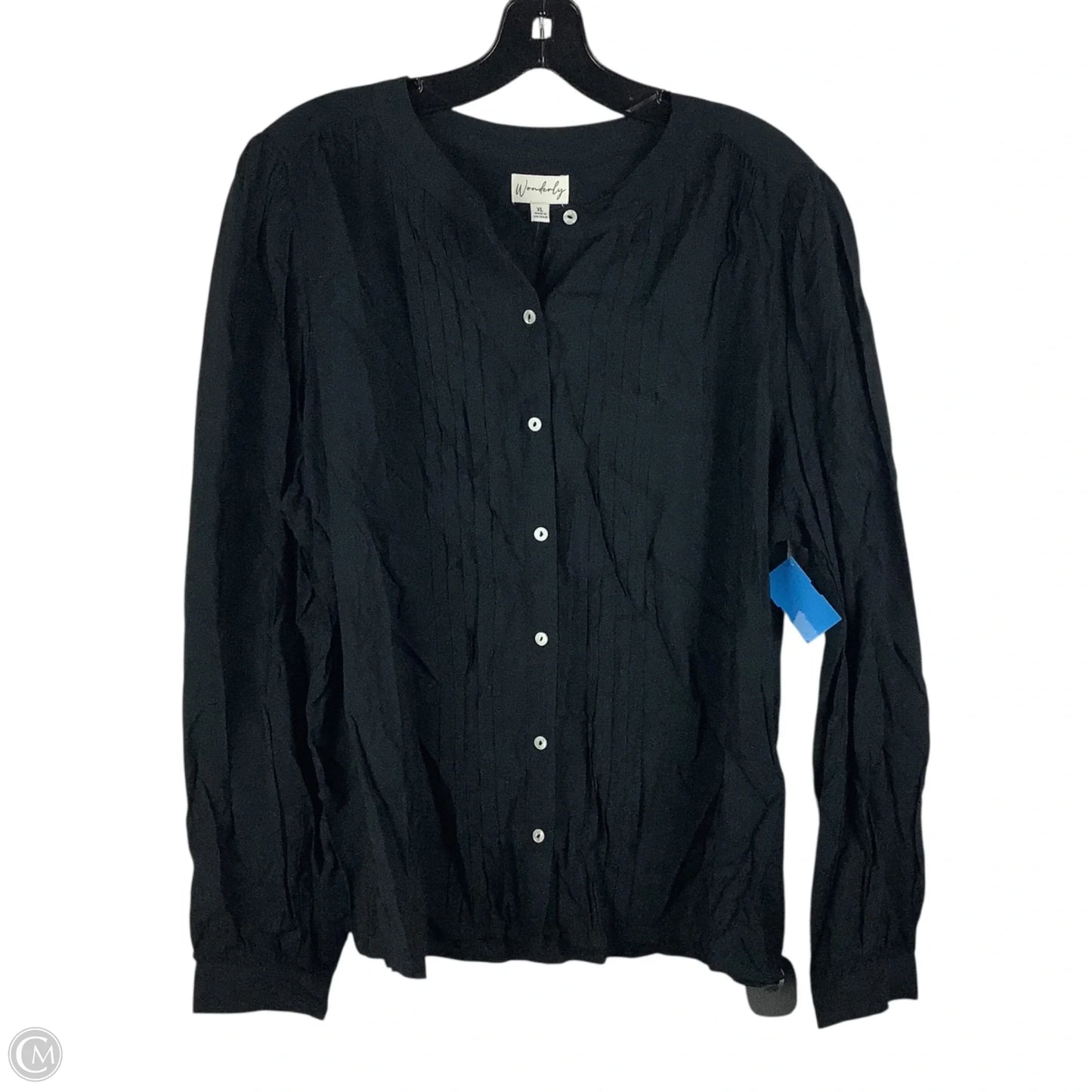 Top Long Sleeve By Wonderly In Black, Size: Xl