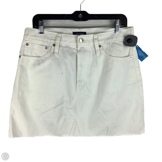 Skirt Mini & Short By J. Crew In White Denim, Size: 8/M