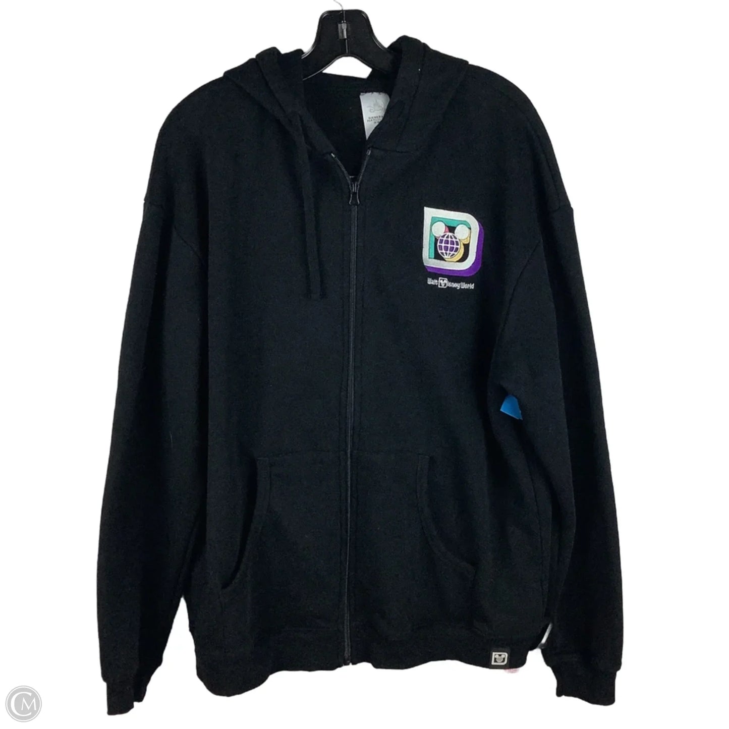 Sweatshirt Hoodie By Disney In Black, Size: M