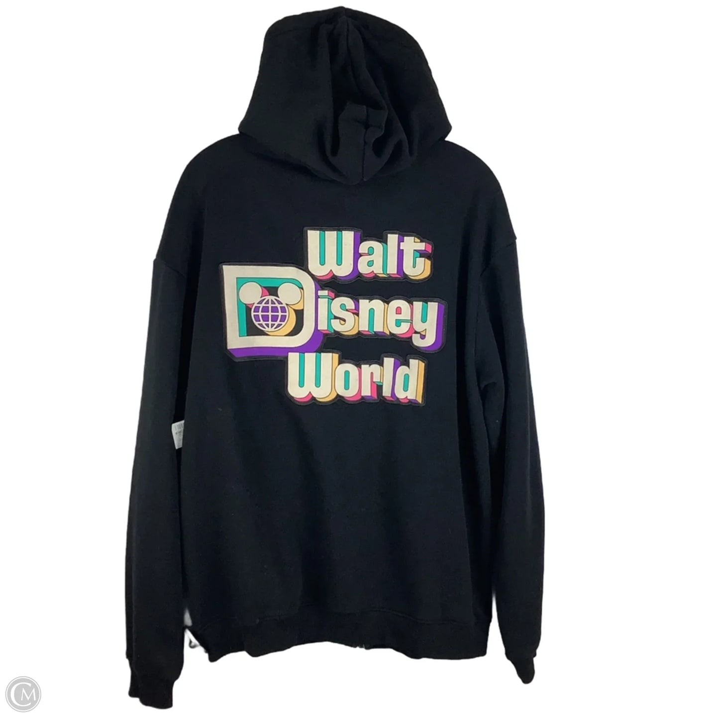 Sweatshirt Hoodie By Disney In Black, Size: M