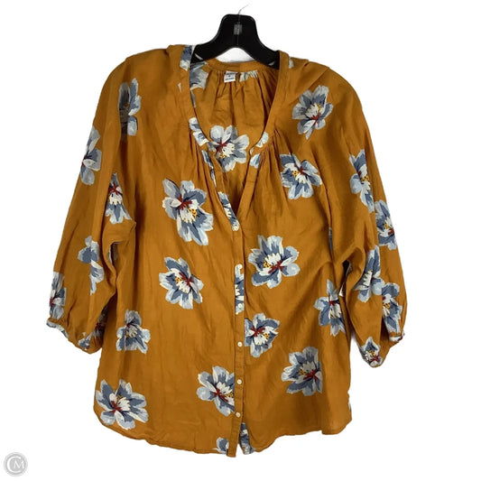 Top Long Sleeve By Old Navy In Orange, Size: Xl