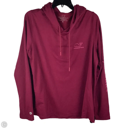Top Long Sleeve By Vineyard Vines In Red, Size: Xl