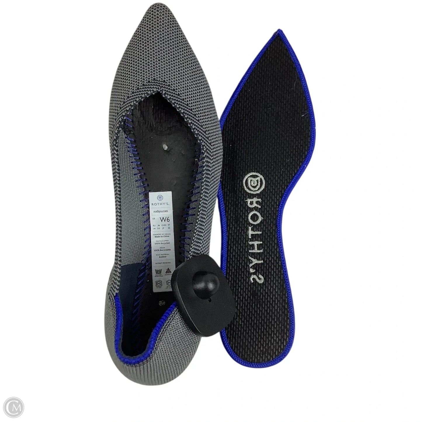 Shoes Flats By Rothys In Grey, Size: 6